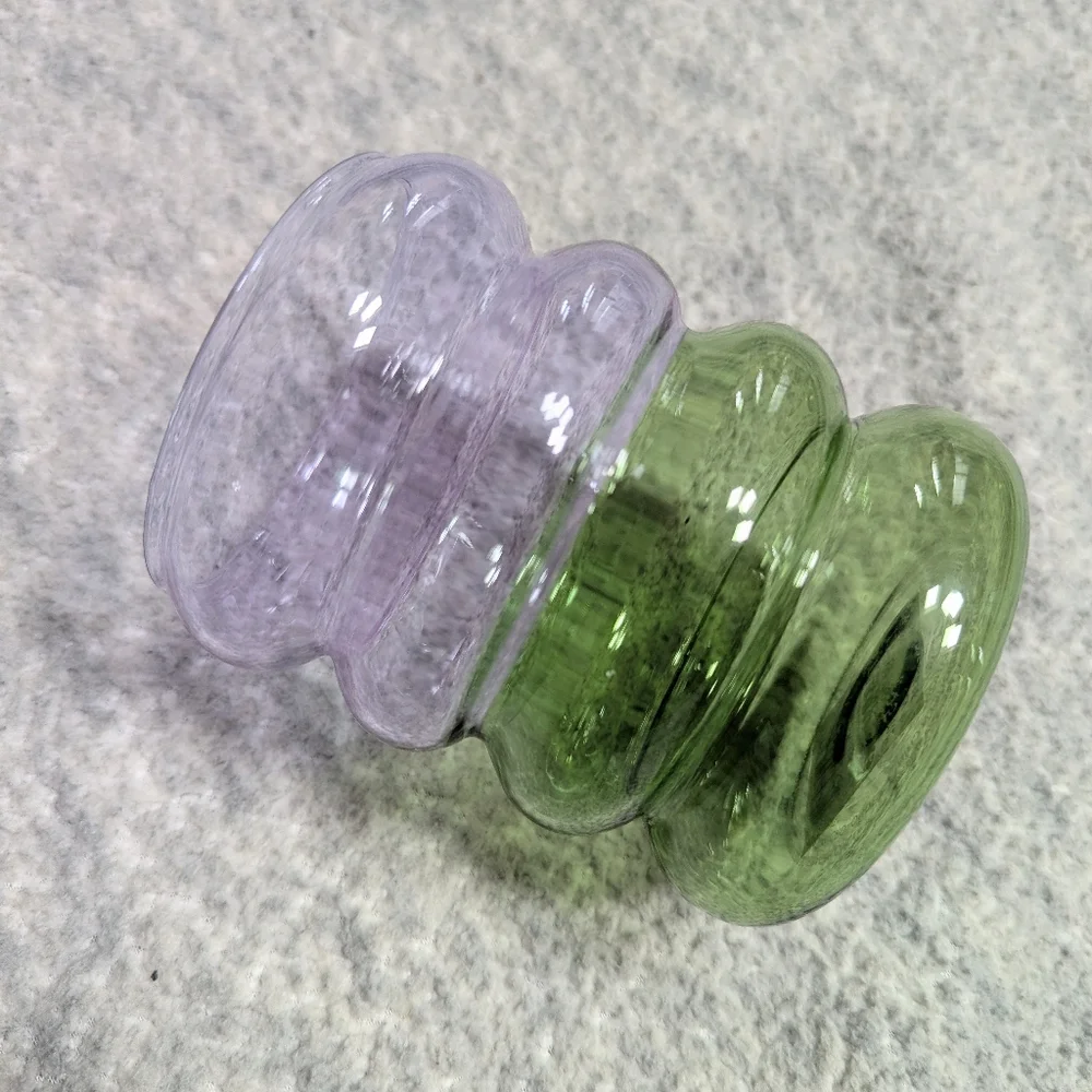 Starbucks Lavender Matcha Bubble Glass Cup BNWT